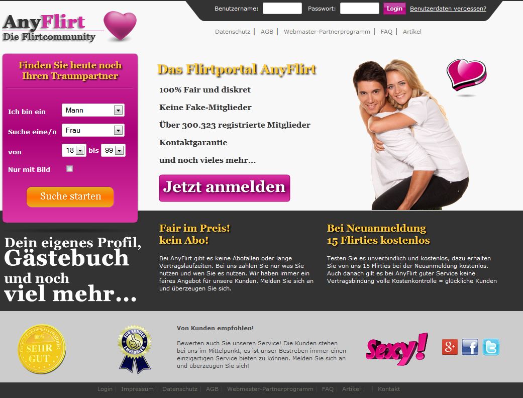 Flirt webseiten kostenlos